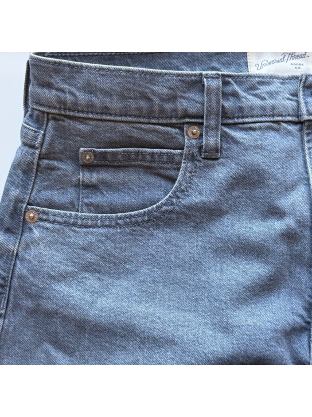 Universal Thread Womens Denim Midi Skirt Size 10R Classic Blue Split Hem - Picture 8 of 10
